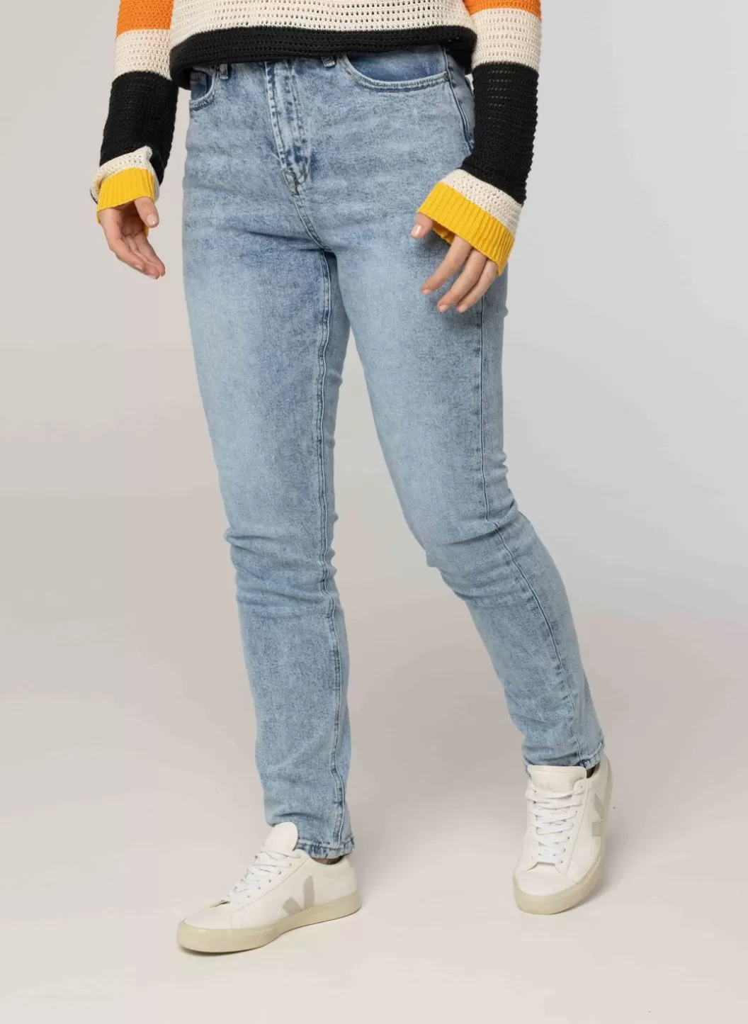 Broeken & Leggings-Norah Stoere Lichte Jeans Blauw