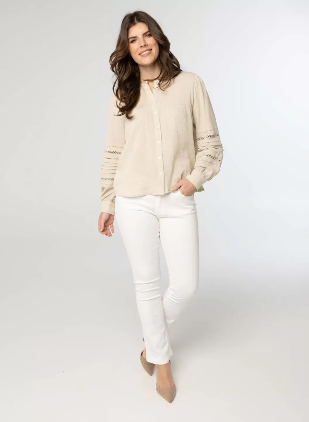 Broeken & Leggings-Norah Te Flared Jeans Wit