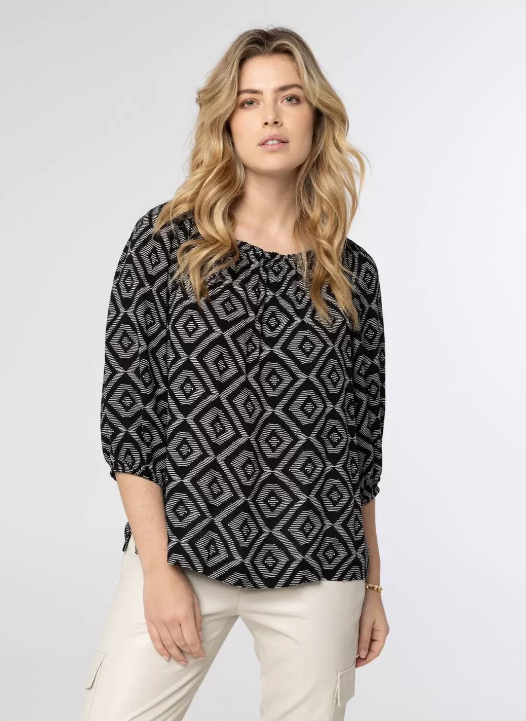 Blouses-Norah Witte Blouse Zwart