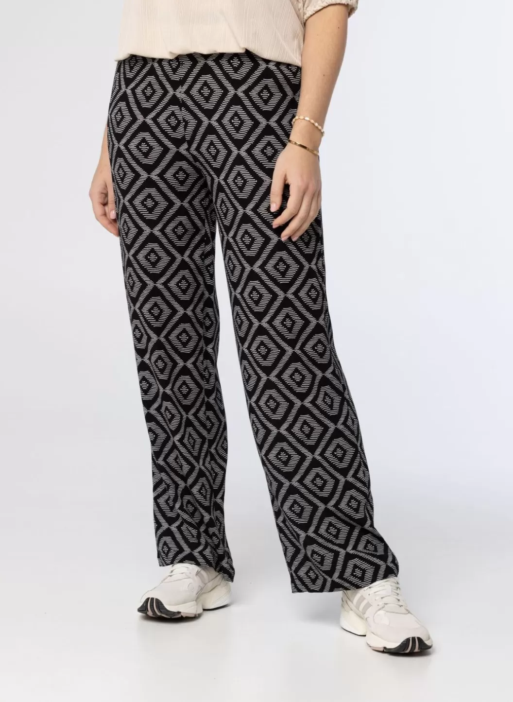 Broeken & Leggings-Norah Witte Pantalon Zwart