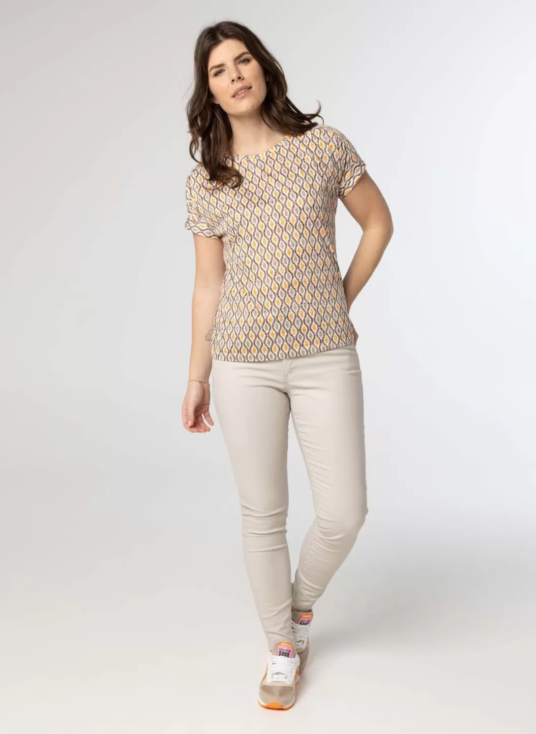 Broeken & Leggings-Norah Zandkleurige Broek Beige