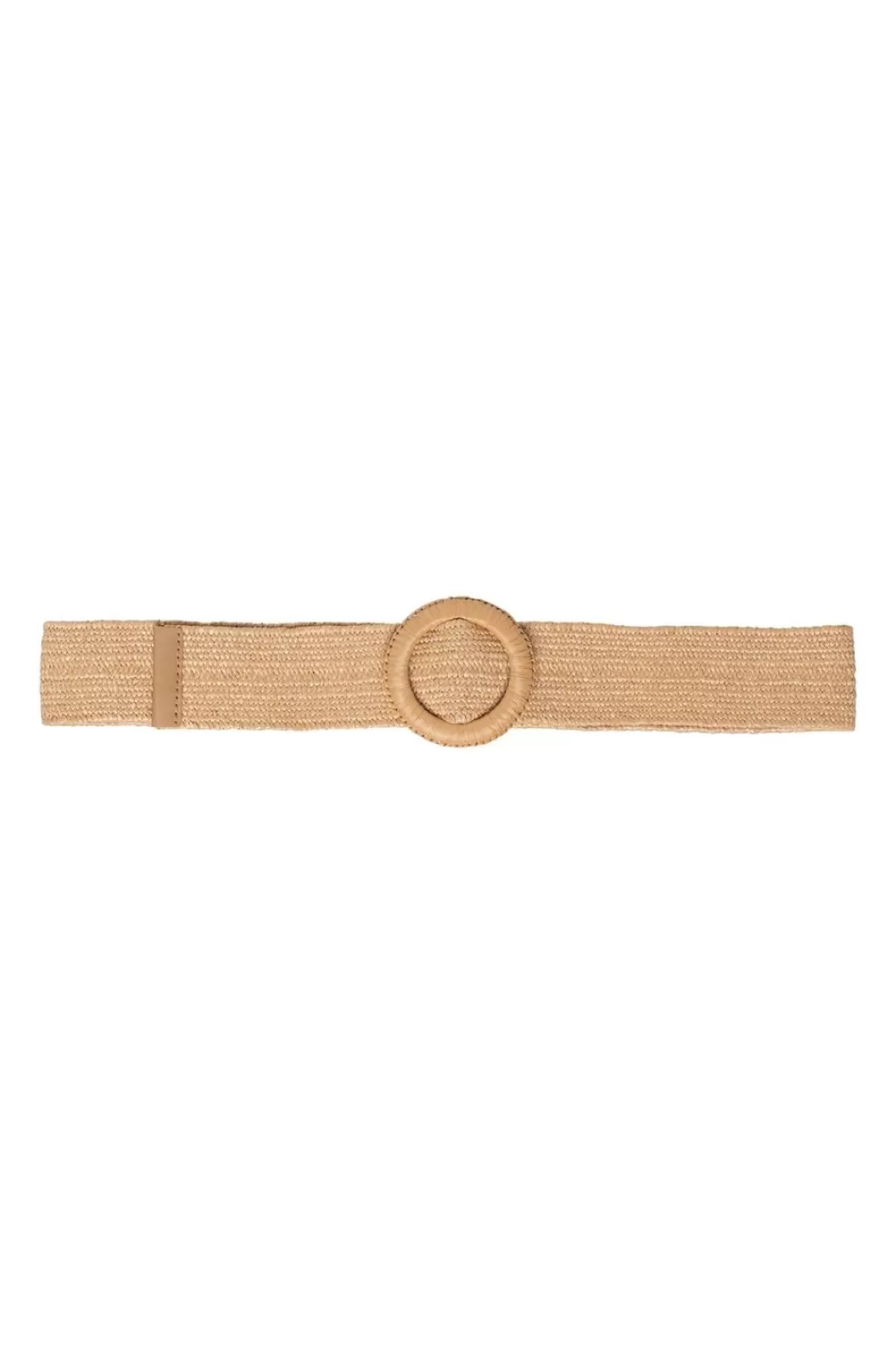 Accessoires-Norah Zandkleurige Riem Met Ronde Gesp Beige